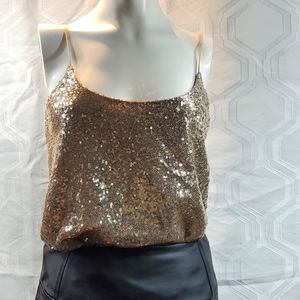 Joe Fresh Gold Sequin size XS party Tank top